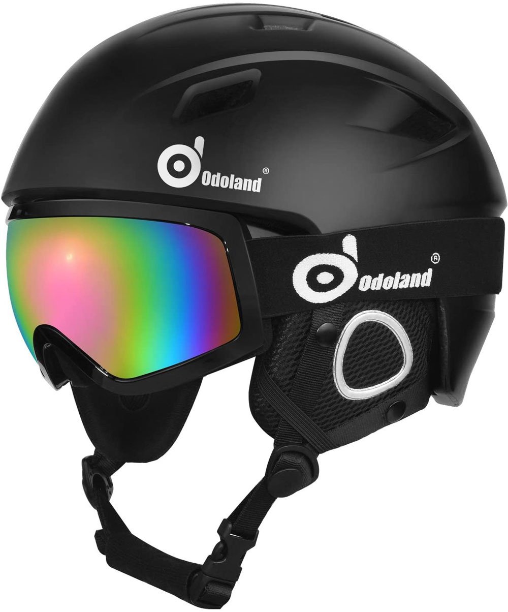 Odoland Snow Ski Helmet and Goggles Set